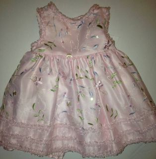 American Princess Pink Floral Ruffle Easter Dress Girls Size 12 Months NWT