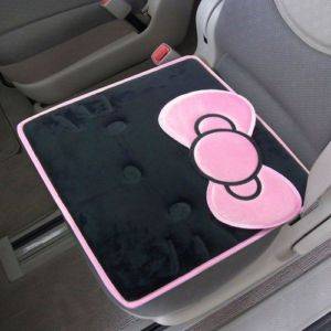 Sanrio 2013 Hello Kitty in Pink Ribbon Car Seat Cushion Sofa Office Chair Cover