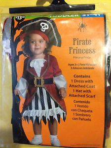 New Girls Size 3T 4T Toddler Pirate Princess Halloween Costume 