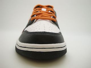306339 182 Boys Youth Nike Dunk Low White Orange Black Halloween Sneakers