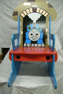 Thomas The Tank Train Engine Wood Wooden Toddler Rocking Chair 1997 RARE