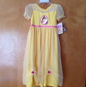 Disney Princess Belle Beauty The Beast Nightgown Costume 4T Toddler Girls