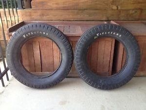 Pair of Original Firestone Racing Tires 5 00x16 Sprint Car Race Car Hot Rod