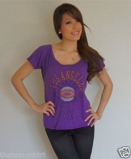 New Authentic Junk Food NBA Los Angeles Lakers Off The Shoulder Ladies T Shirt