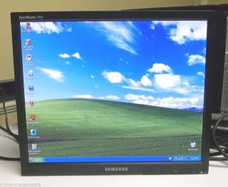 Lot of 2 Samsung SyncMaster 711T 17" Flat Screen LCD Computer Monitor No Stands