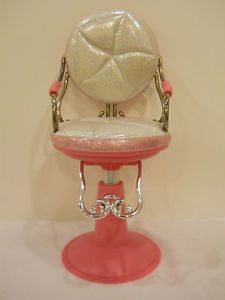 Pink Silver Hair Salon Chair Fits 18" Girl Doll American Our Generation Battat