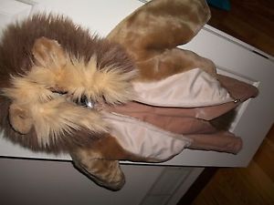 Toddler Lion Plush 2 Piece Halloween Costume Complete Size 24 mos Beige Nice