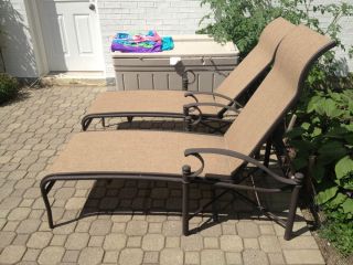 1 Pair Outdoor Patio Chaise Lounge Chairs EXC Condition Macys MSRP $300