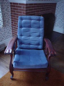 Antique Heywood Wakefield Morris Chair Original Signed Mission Style Recliner