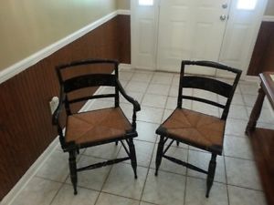 Set of 6 Antique Hitchcock Chairs w Original Brochure from 1953