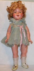 Vintage 1930s Marked Ideal Shirley Temple 18" Doll Shoes Clothes 2 Tags Dresses