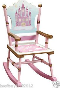 Guidecraft Kids Pretty Pink Girls Princess Castles Rocking Chair Rocker G86308
