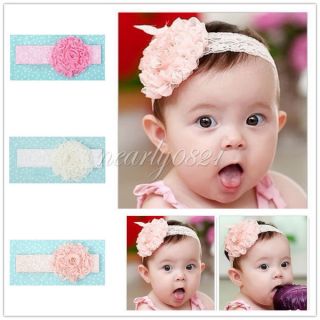 Cute Baby Girls Kids Toddler Hairband Lace Bow Flower Headband Hair Accessories