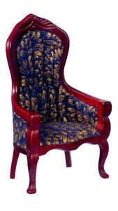Doll House Mini Victorian Gen'T Fancy Chair Armchair Dining Room Furniture 1 12