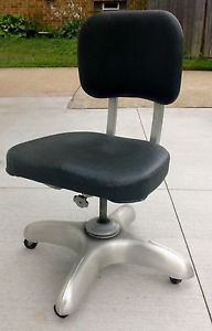 Vtg 1956 Art Metal "Correct Seating" Propeller Base Swivel Chair Jamestown NY