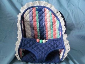 Mattel My Child Doll Take Along Carrier Backpack Chair 1985 Blue Pink White