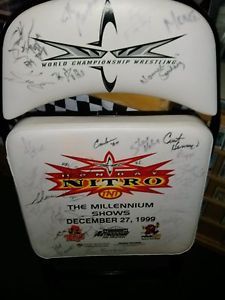 Autograph WCW Wrestling Millenium Show Folding Chair Dec 27 1999 Astro Dome WWE