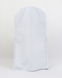 100 White Matte Round Folding Chair Covers Wedding New