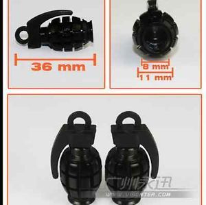 4 x Black Bomb Grenade Wheel Tyre Tire Valve Stems Caps Dust Covers for Nissan