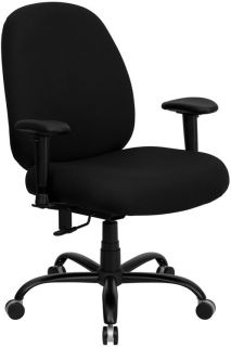 Hercules 500 lb Capacity Big and Tall Black Fabric Office Chair