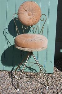Vintage 1960s Dressing Table Chair Stool by Cresta Arts London French Style Chic
