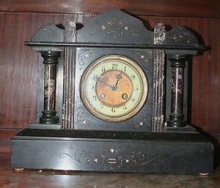 Antique Ansonia Marble Mantel Mantle Clock Circa June 1882