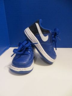 Nike Air Force 1 Black Blue White Baby Boy Infant Shoes 314194 409 Size 4c
