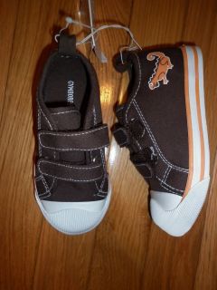 Sz 10 Gymboree Iguana Brown Canvas Sneaker Sneaks Boy Toddler Shoe New 4 5 T