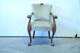 Nice Carved Antique German Executive Office Chair D247C