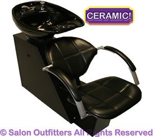 New Backwash Unit Station Ceramic Shampoo Bowl Sink Chair Beauty Salon Equipment