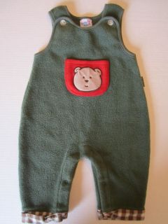 Baby B'Gosh Boy's Sz 6 9mo Teddy Bear Overall Romper Infant Childs Green