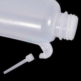 500ml Capacity Cylinder Body White Plastic Lab Bottle Squeeze Dispensing Bottle