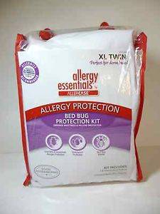 Allergy Essentials Allerease Bed Bug Protection Kit Dorm Size XL Twin 2 PC New