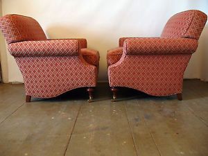 Charles Stewart Club Chairs Pair Luxurious High End Lounge Chairs Pair
