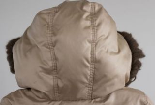 Baby Gap Winter Gold Warmest Coat Jacket w Hood Faux Fur Trim Sz 2 Years