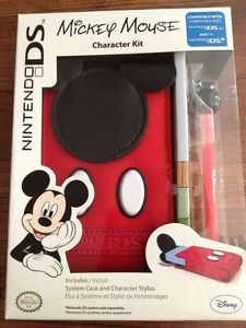 New Disney Nintendo DS Mickey Mouse Character Kit Case Stylus