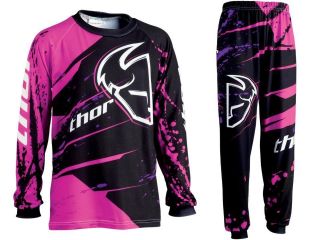 Thor MX Pink Motocross Race Inspired PJ Pajamas Youth Kids Child Toddler Girls