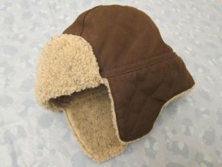 Janie and Jack Chocolate Brown Warm Ears Boys 2T 3 Winter Hat