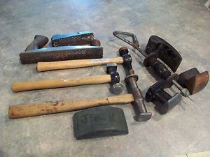 Vintage Auto Body Tools Dollies Files Stanley Puller