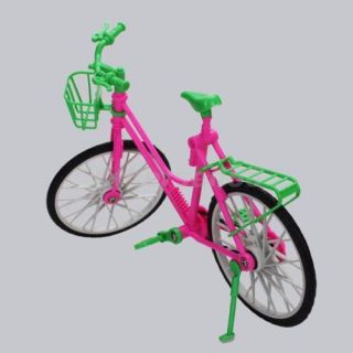 Exquisite Detachable Plastic Bike Bicycle Toy Fits Barbie Doll Rotatable Wheels