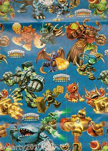 Off Roll Skylanders Giants Gift Wrap Paper Birthday Party Supplies Wrapping
