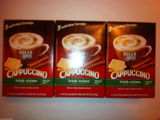 Hills Bros Cappuccino Irish Crème Coffee Drink Mix Lot of 3 Boxes Irish Cream