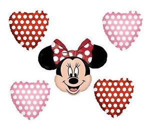 Disney Minnie Mouse Polka Dot Balloon Red 1st 2nd 3rd Birthday Party Supplies