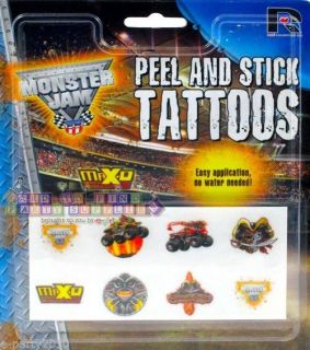 10 Packs Monster Jam Temporary Tattoos Birthday Party Supplies Favors