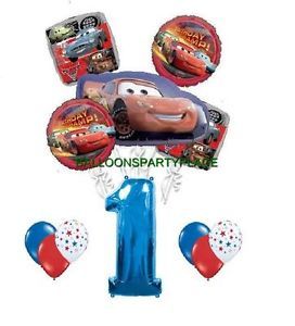 Disney Cars McQueen 1st Birthday Party Supplies Balloons Decorations Red First