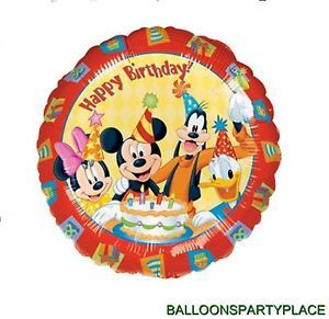 Disney Mickey Mouse Balloon Party Supplies Goofy Minnie Mylar Happy Birthday