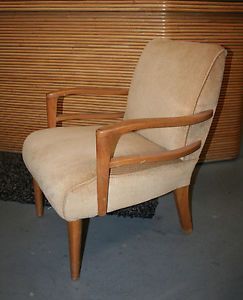 Vintage Heywood Wakefield Art Deco Machine Age Lounge Chair Gilbert Rohde RARE
