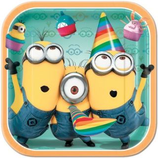 Despicable Me 2 Minions 8 Large Lunch Dinner Plates Birthday Party Supplies