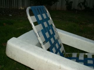 Vtg Mid Century Aluminum 60's 70s Swimming Pool Floating Lawn Lounge Float Chair