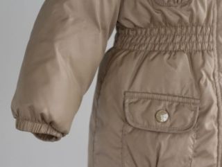 Baby Gap Winter Gold Warmest Coat Jacket w Hood Faux Fur Trim Sz 2 Years